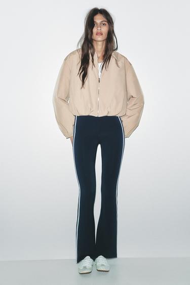 LEGGINGS FLARE BANDA LATERAL - Marino de Zara