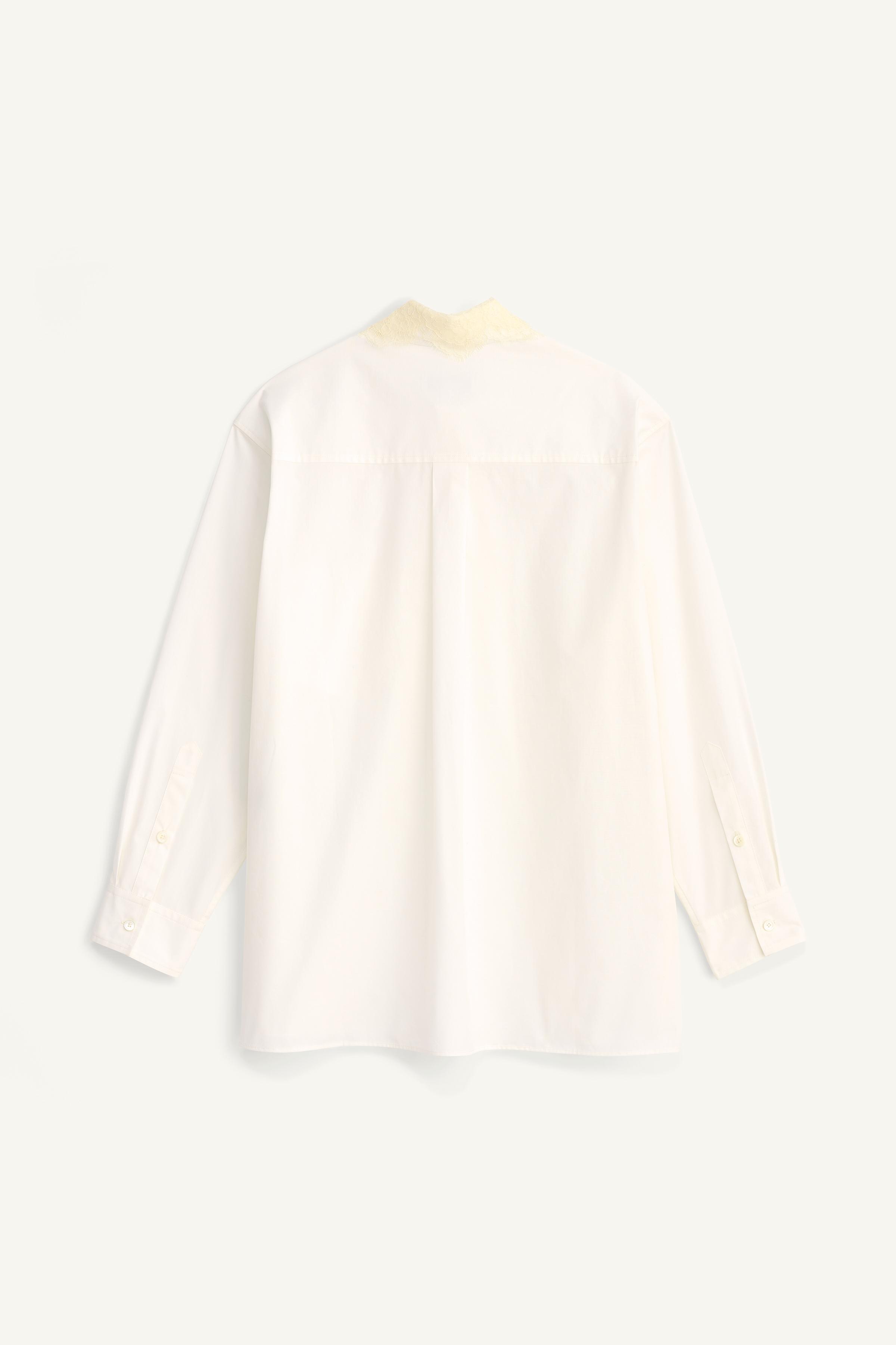 LIMITED EDITION LACE COLLAR POPLIN SHIRT