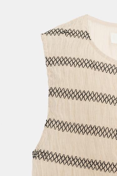 TOP GILET COUTURES BIMATIÈRE - Sable de Zara - Image 7