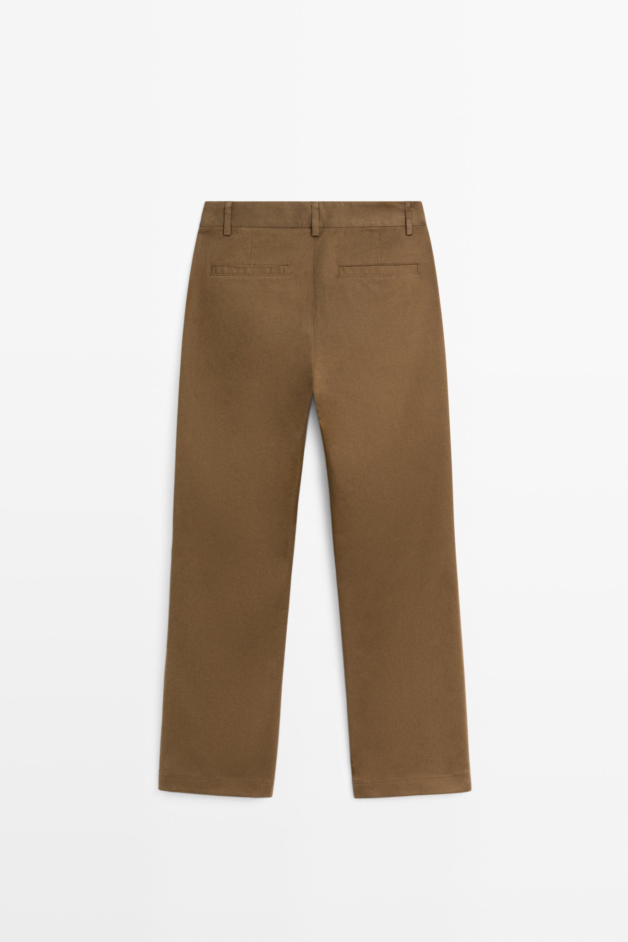 Pantalon kick flare en mélange de coton