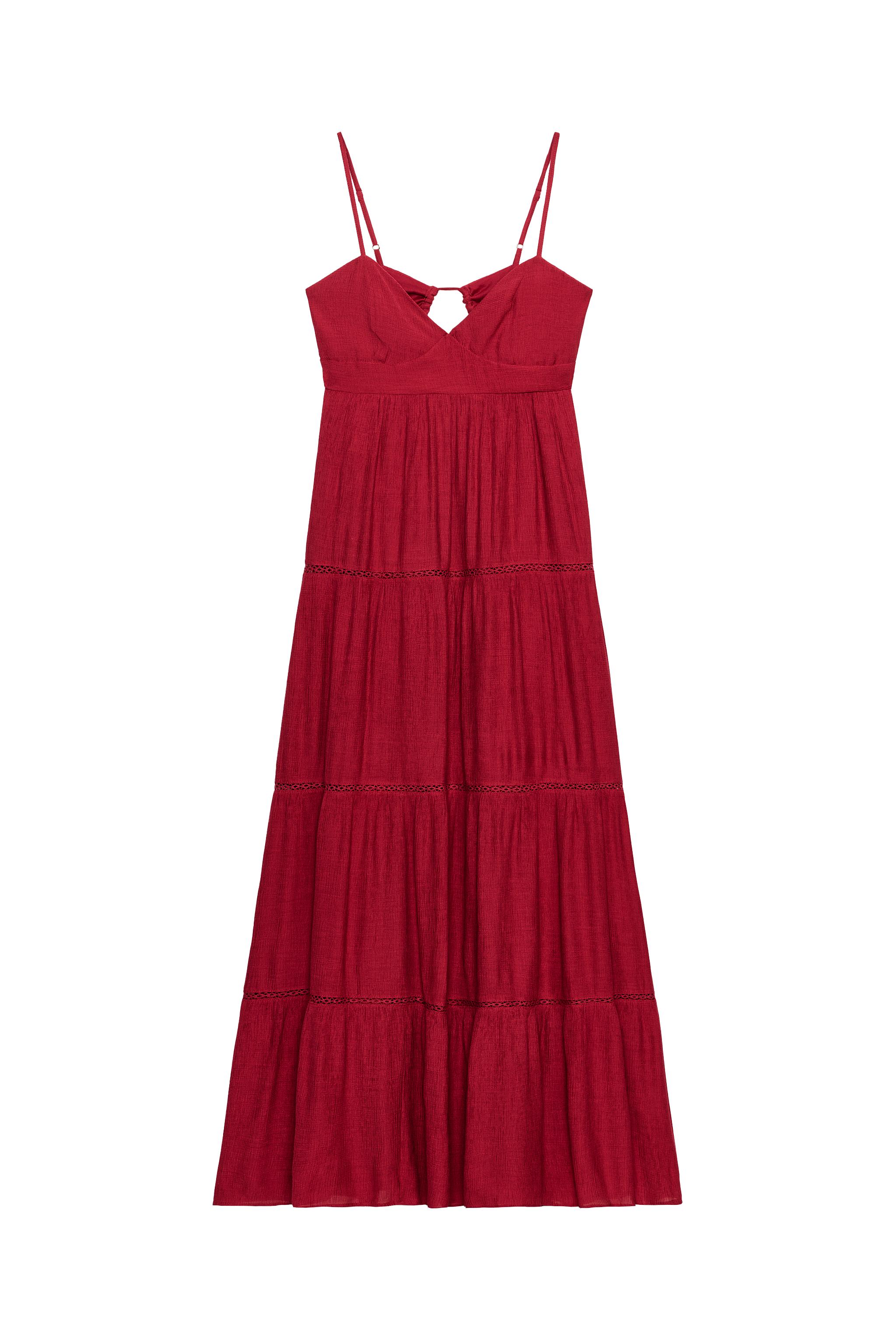 LONG STRAPPY DRESS - Raspberry | ZARA United States