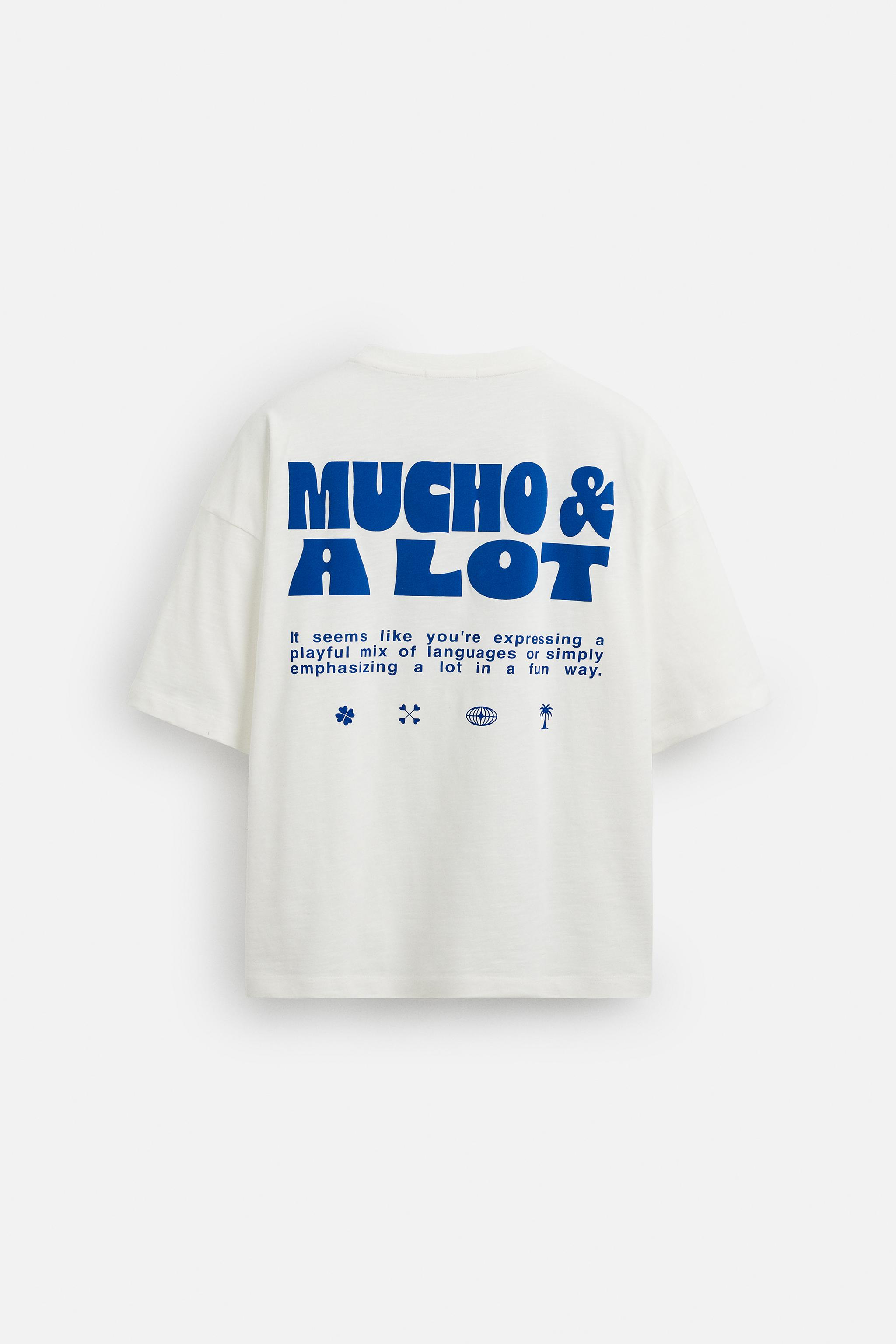 PRINTED TEXT T-SHIRT - White | ZARA United States