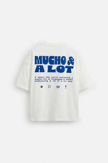 T-SHIRT À INSCRIPTION IMPRIMÉE - Blanc de Zara - Image 7