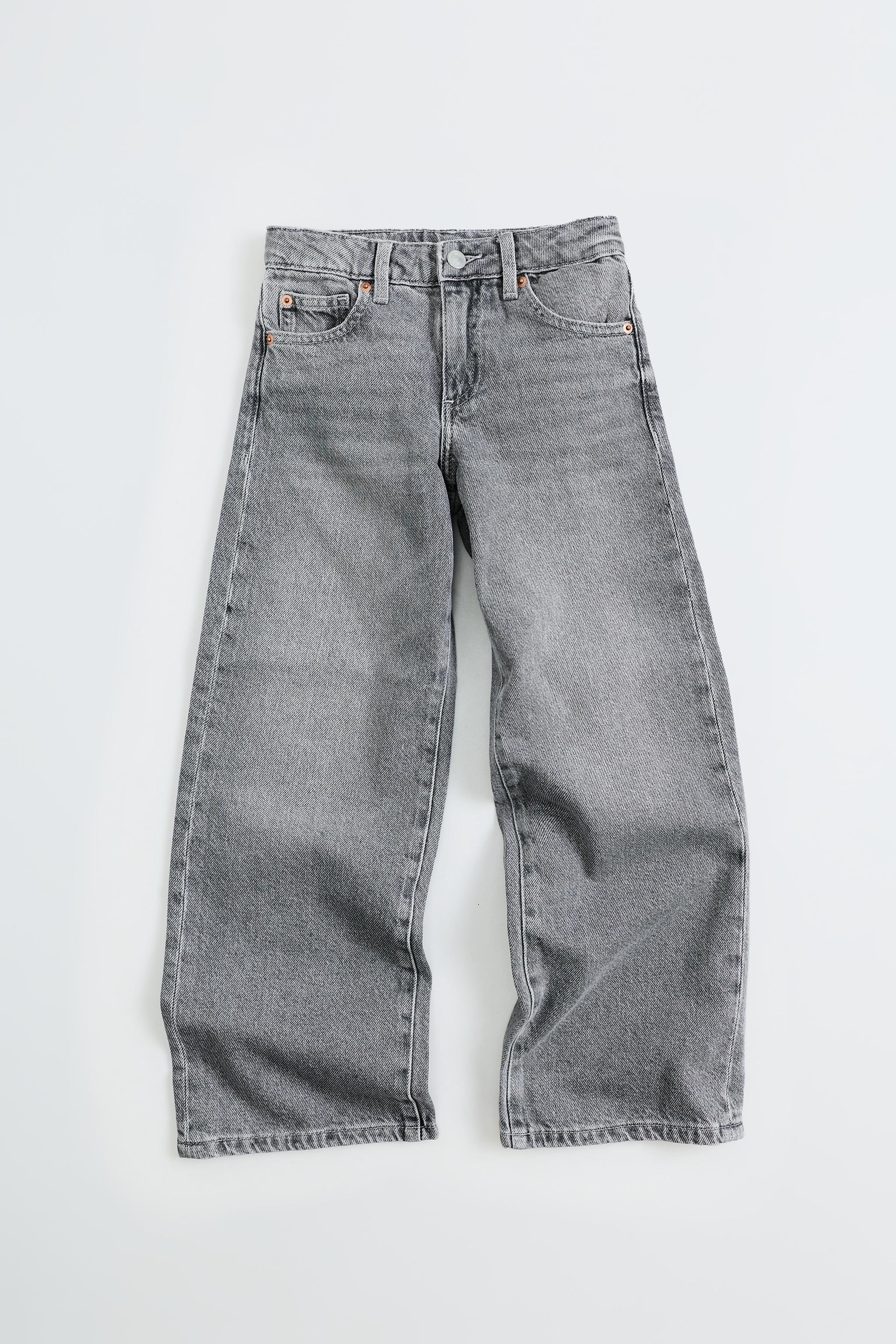 WIDE LEG JEANS — Gray