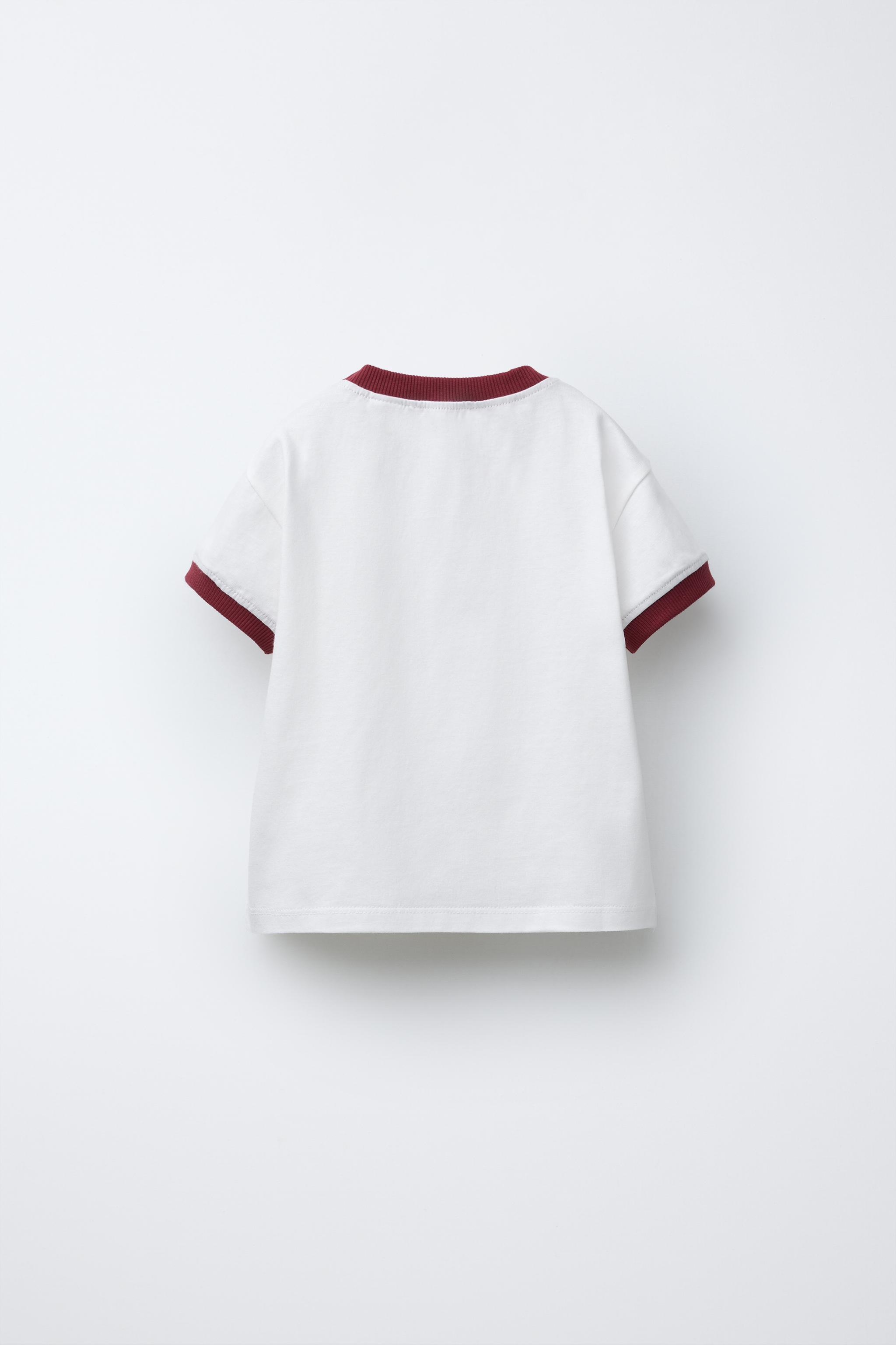 TEXT PRINT T-SHIRT - Maroon | ZARA United States