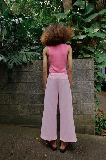 STRIPED CULOTTES - Pink / White by Zara - Image 6