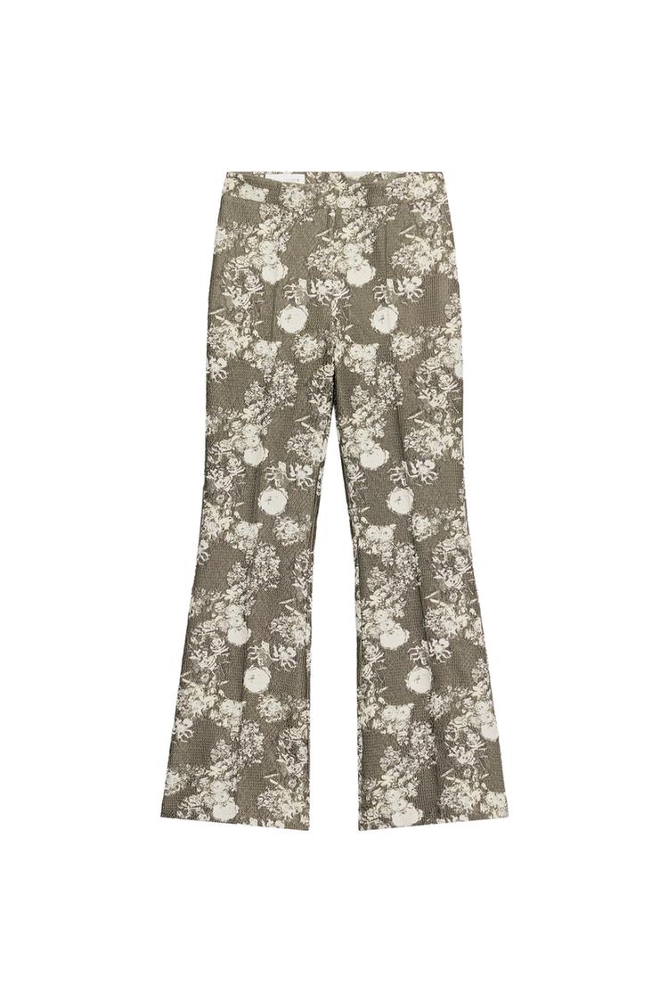 JACQUARD FLARE TROUSERS