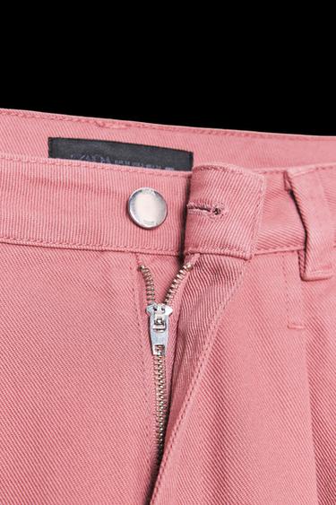 JEANS Z1975 MIT ZIERFALTEN UND MITTELHOHEM BUND - MARSALA von Zara