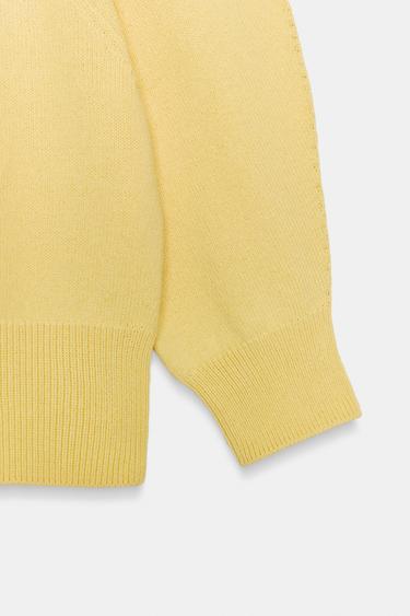 KNIT PUFF SLEEVE JUMPER - Yellow by Zara - Image 8