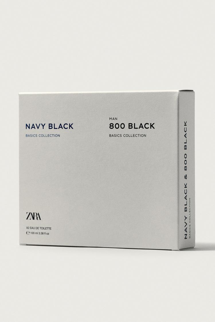 NAVY BLACK + ZARA MAN 800 BLACK EDT 2X100 ML / 3.38 oz 2
