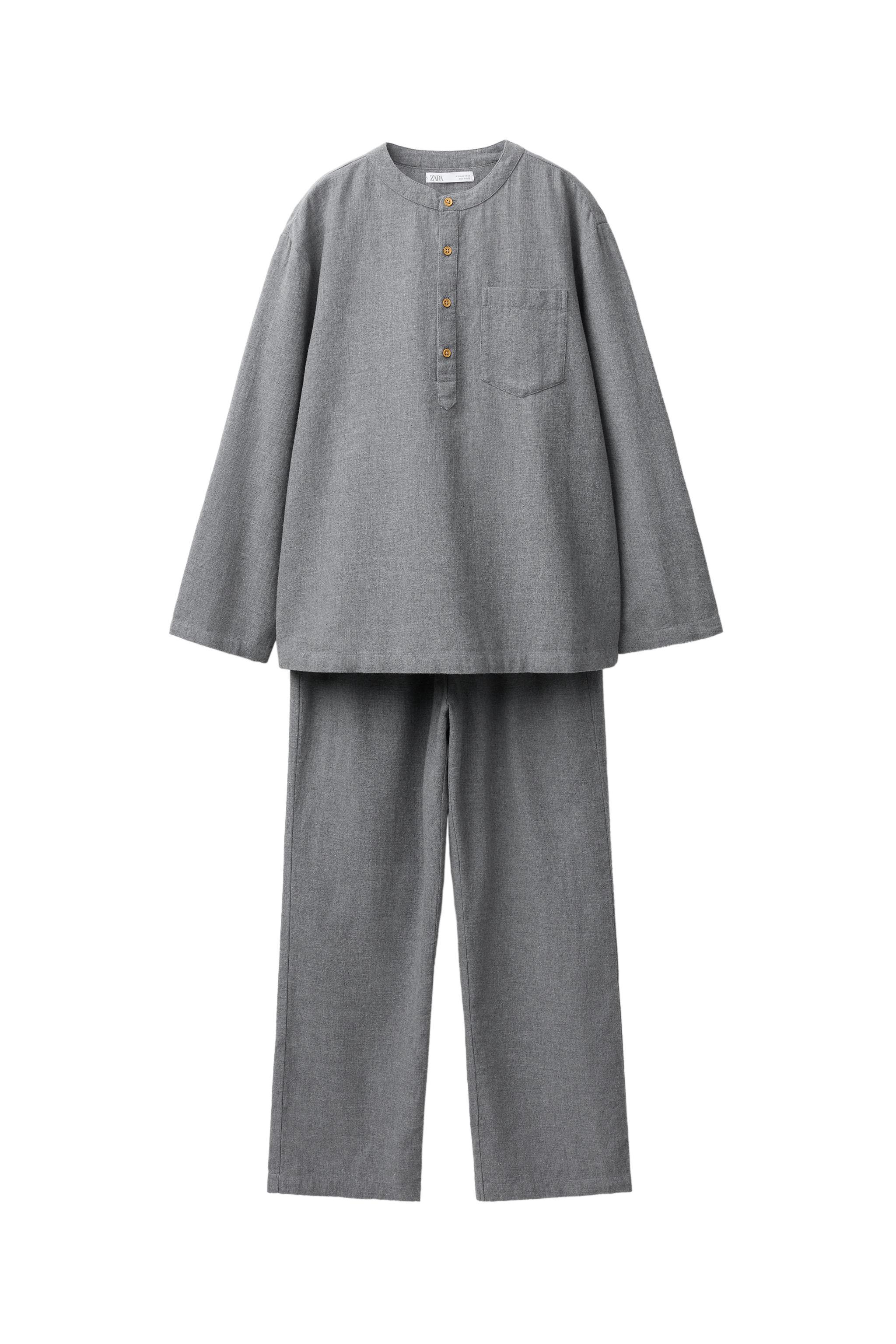 6-14 ANOS/ PIJAMA DE DECOTE DE TIRA - Cinza-vigoré | ZARA Brasil