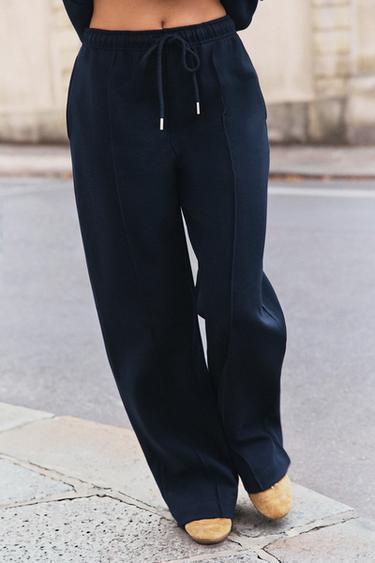 INTERLOCK SEAM PANTS — Navy blue 1