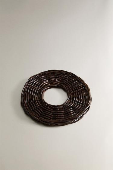 RATTAN TRIVET - Brown by Zara - Image 1