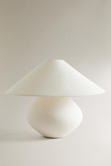 BORDLAMPE I STENTØJ OG HØR - Hvid fra Zara