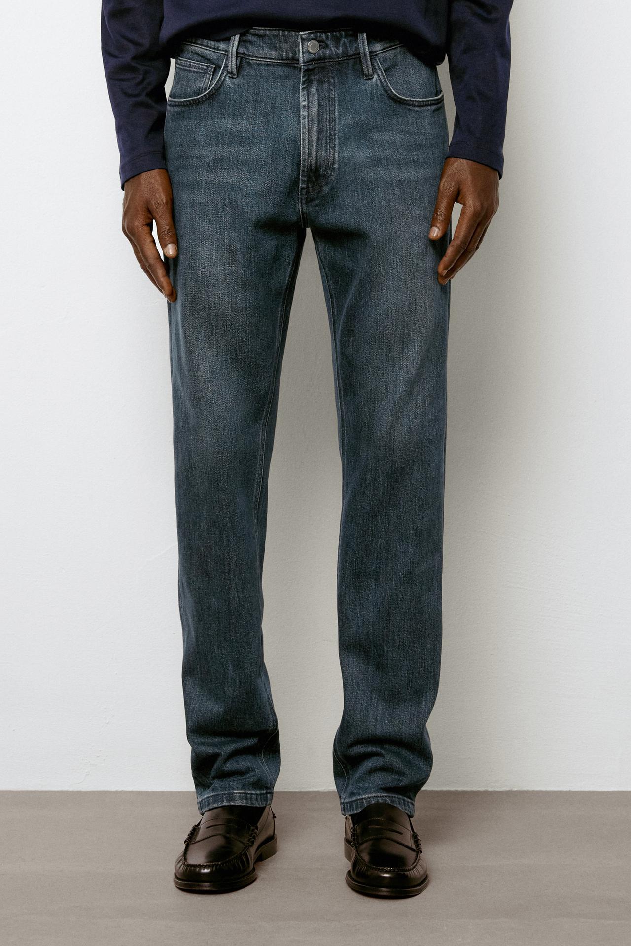 Enzymatic slim fit jeans — Blue