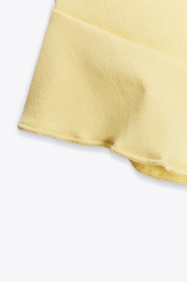 TEXTURED RUFFLE TOP - Yellow by Zara - Image 8