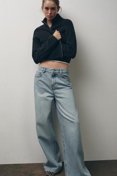 ZW COLLECTION WIDE-LEG HIGH-WAIST JEANS - Light blue by Zara - Image 0