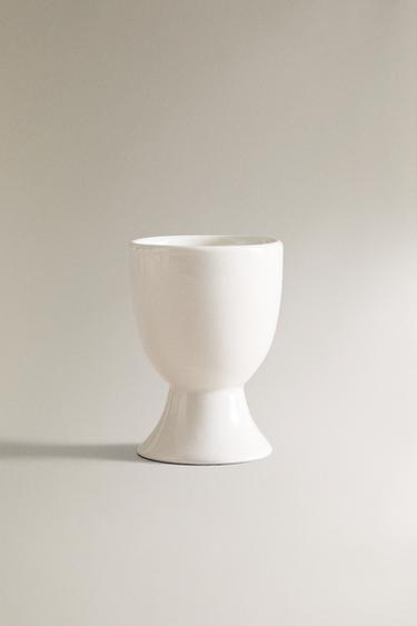 STONEWARE EGG CUP - White by Zara - Image 0