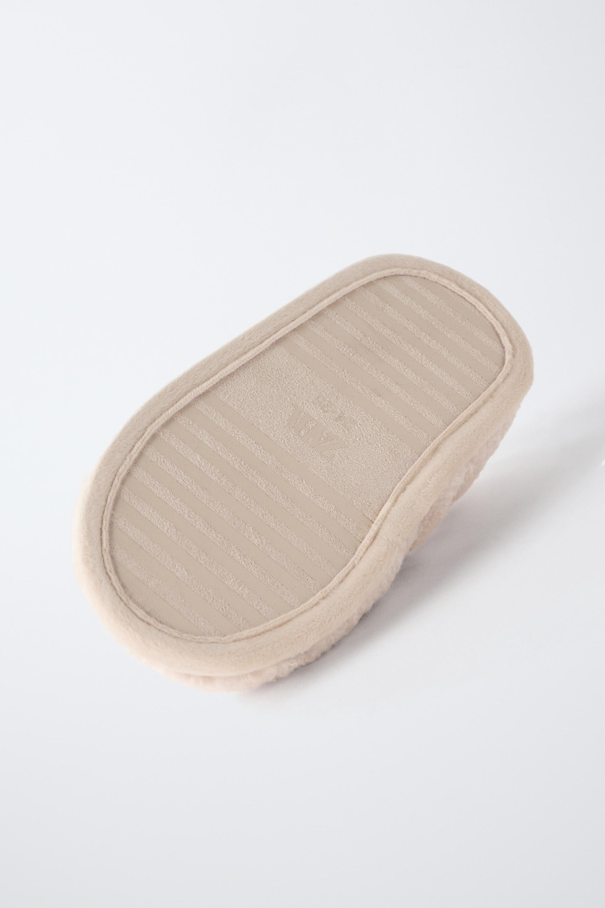 FAUX SHEARLING HOUSE SLIPPERS
