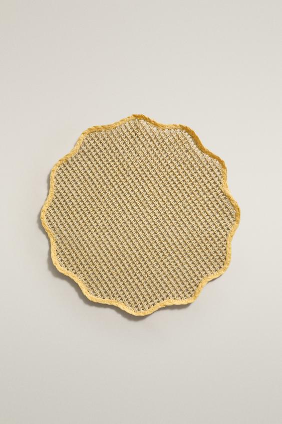 JOGO AMERICANO DE PAPEL FLORAL AMARELO - Amarelo da Zara - Imagem 0