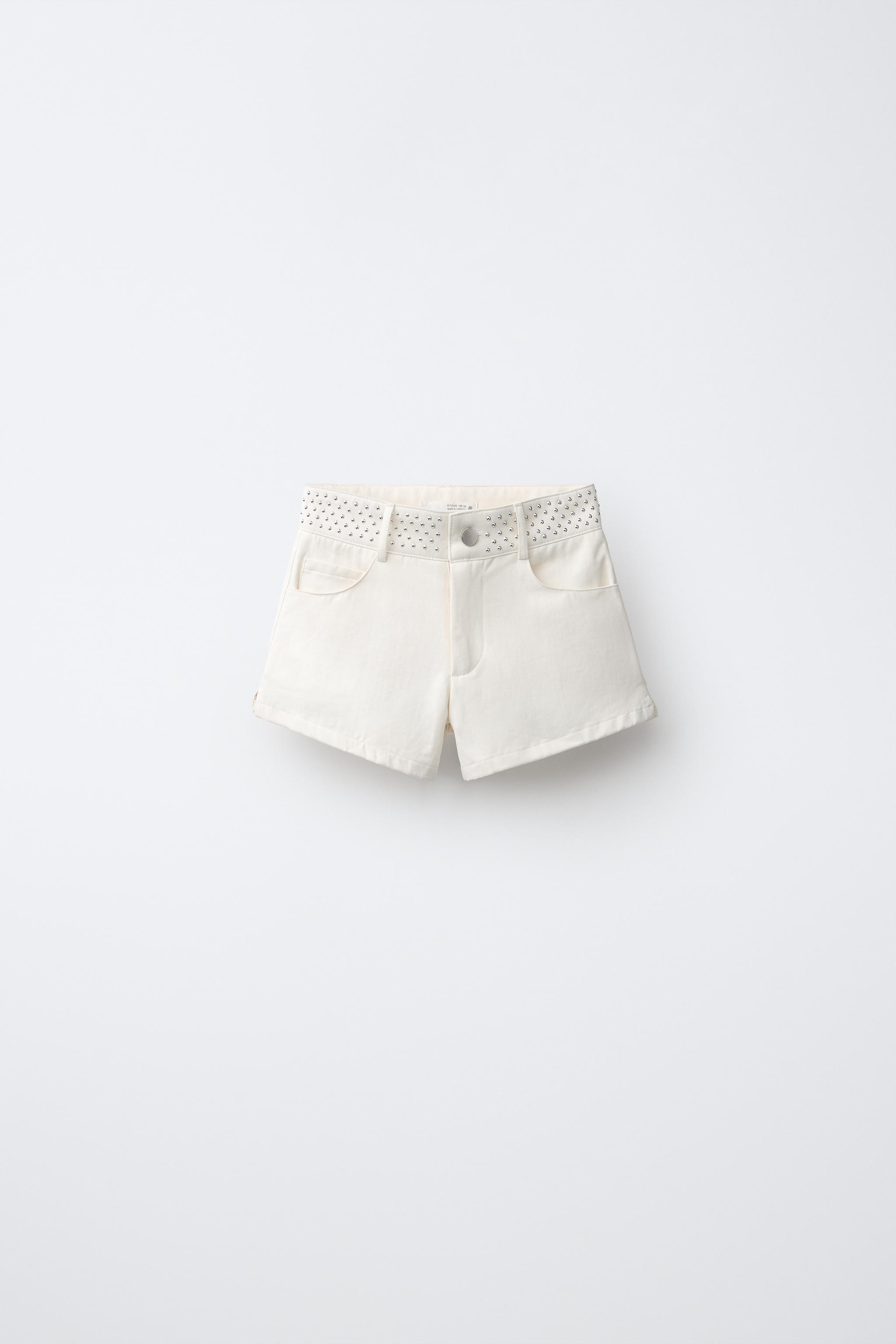 STUD AND STAR DETAIL SHORTS