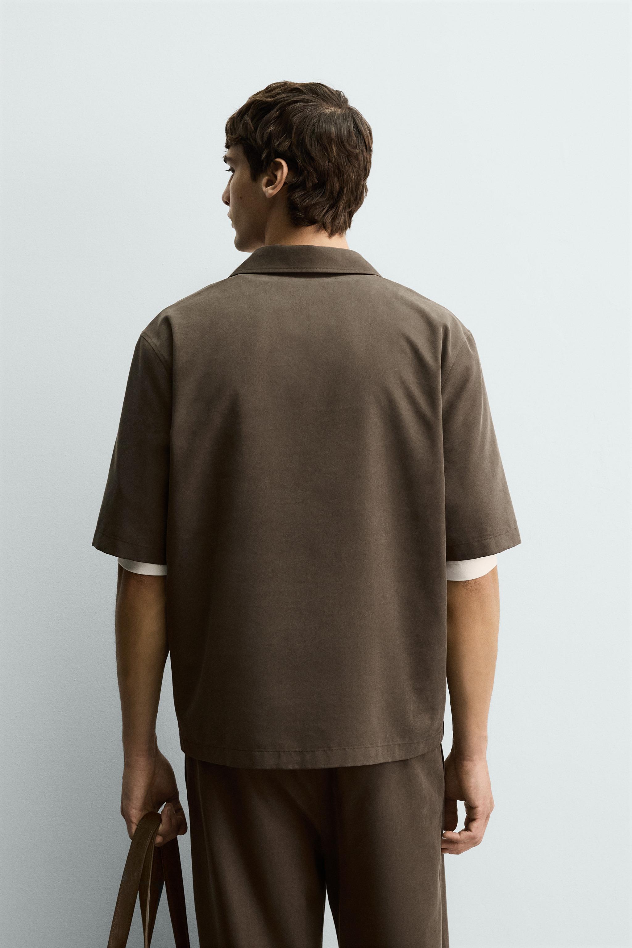 FLOWY POLO SHIRT - Khaki | ZARA United States