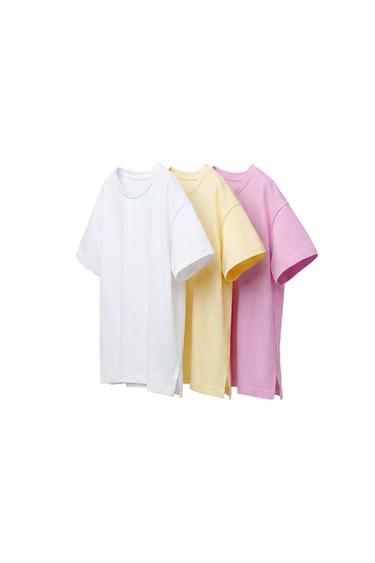 Zaras TREPACK ENFÄRGADE T-SHIRTAR - Rosa