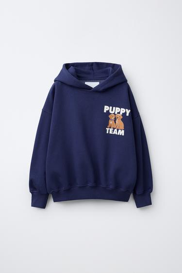 ХУДИ С НАДПИСЬЮ «СОБАКИ» — СИНИЙ от Zara