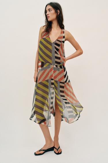 VESTIDO ESTAMPADO PATCHWORK - Multicolor de Zara - Imagen 0