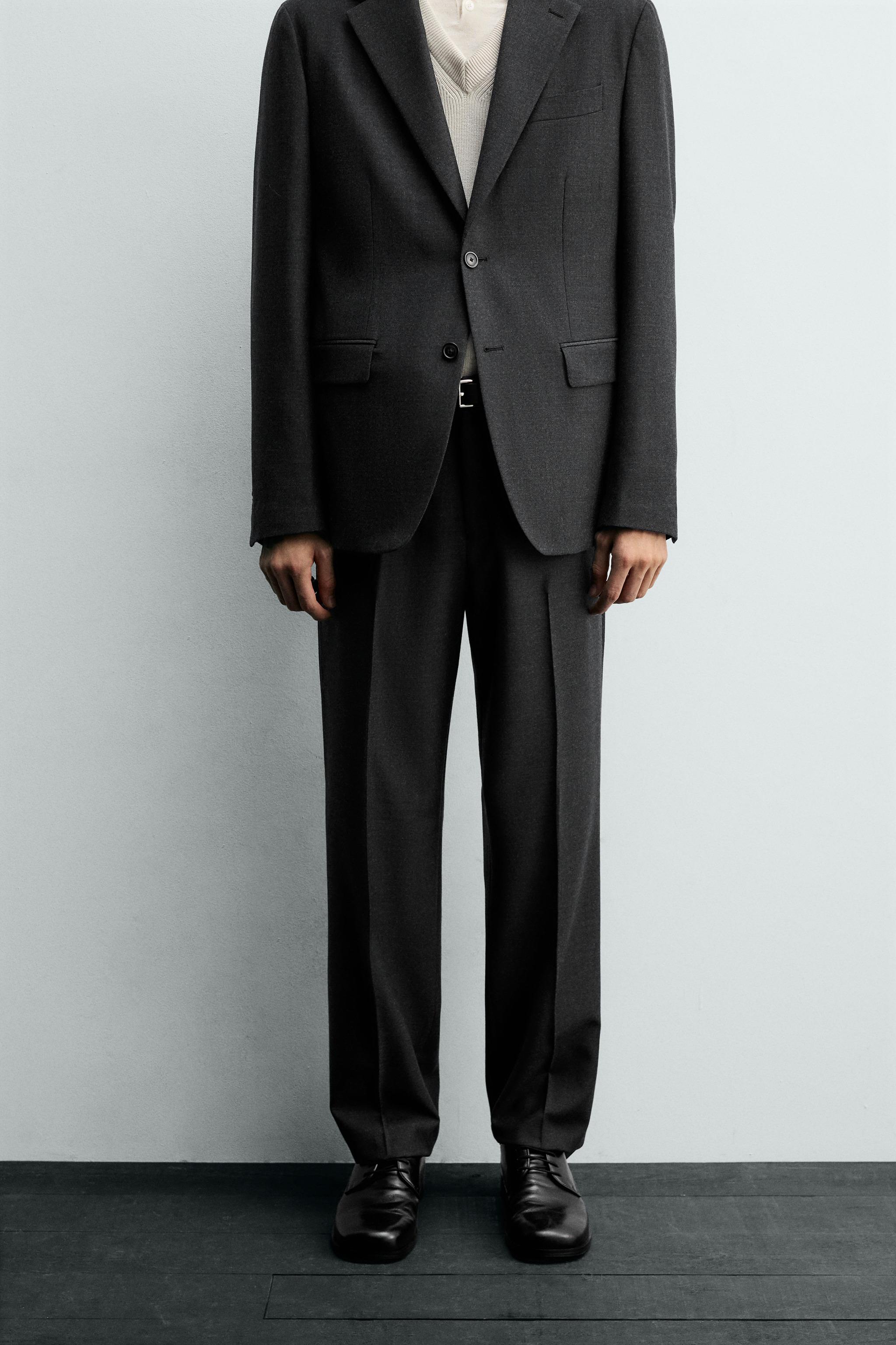 100% WOOL SUIT PANTS