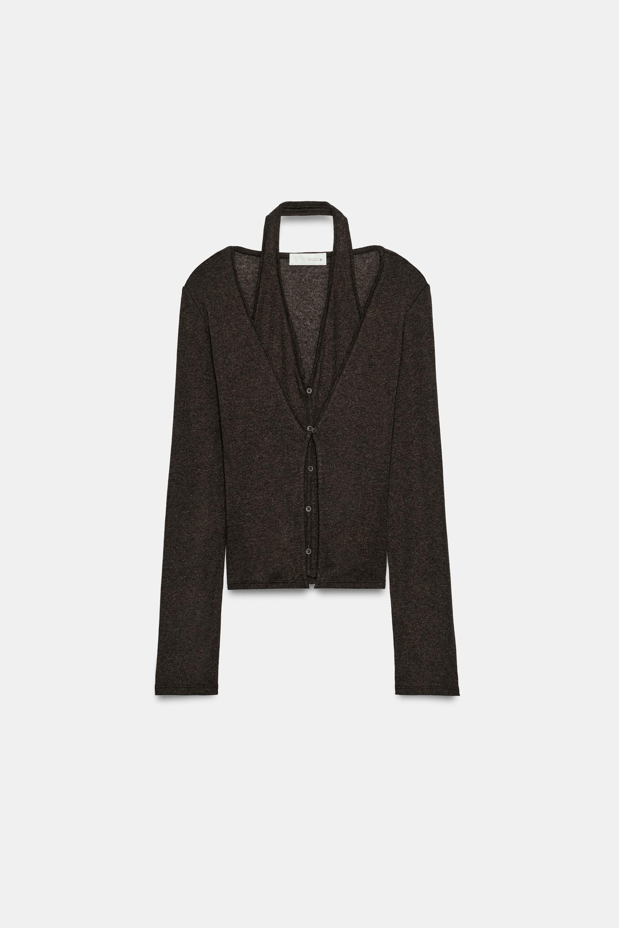 Zara LAYERED EFFECT JACKET TOP — фото 6