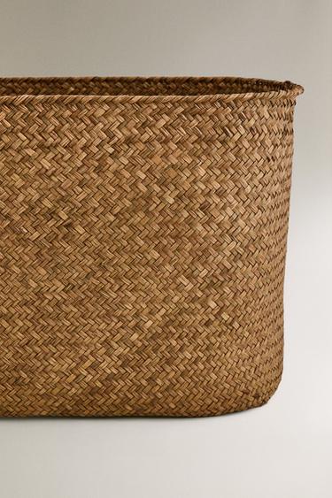 OVAL BASKET WITH HANDLES - Light beige by Zara - Image 3