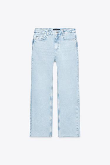 JEANS Z.02 STRAIGHT ANKLE TIRO ALTO - Azul claro de Zara