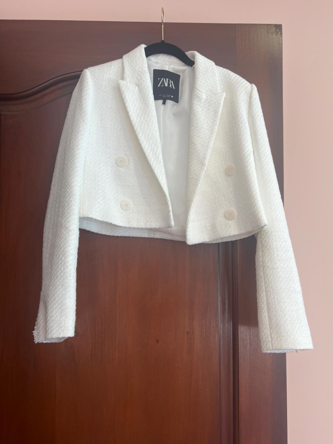 CROPPED TEXTURED BLAZER