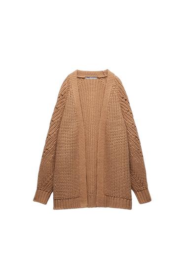 LONG OPEN-KNIT CARDIGAN
