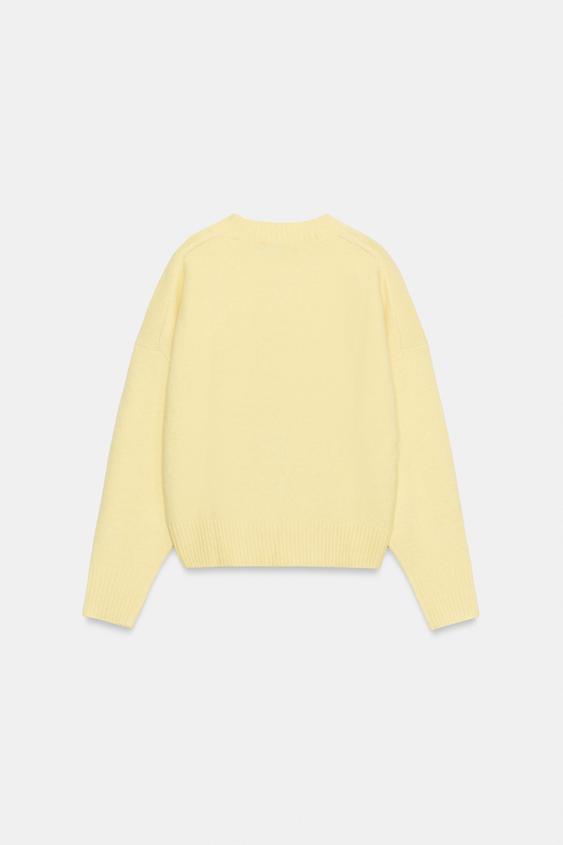 SOFT KNIT JUMPER - Light yellow by Zara - Image 6