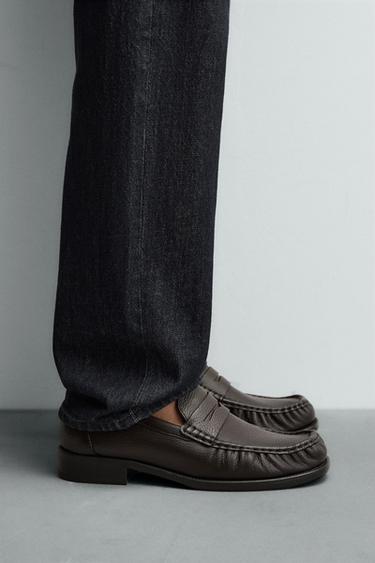 LEATHER LOAFERS LIMITED EDITION - Dark tan by Zara - Image 0