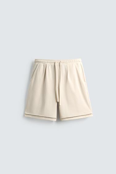 COMFORT STITCH BERMUDA SHORTS - Oyster-white by Zara