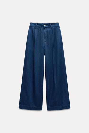 Z1975 HIGH-WAIST BALLOON JEANS WITH DARTS - Blue by Zara