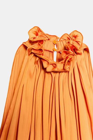 ZW COLLECTION SATIN JUMPSUIT - Orange by Zara - Image 6
