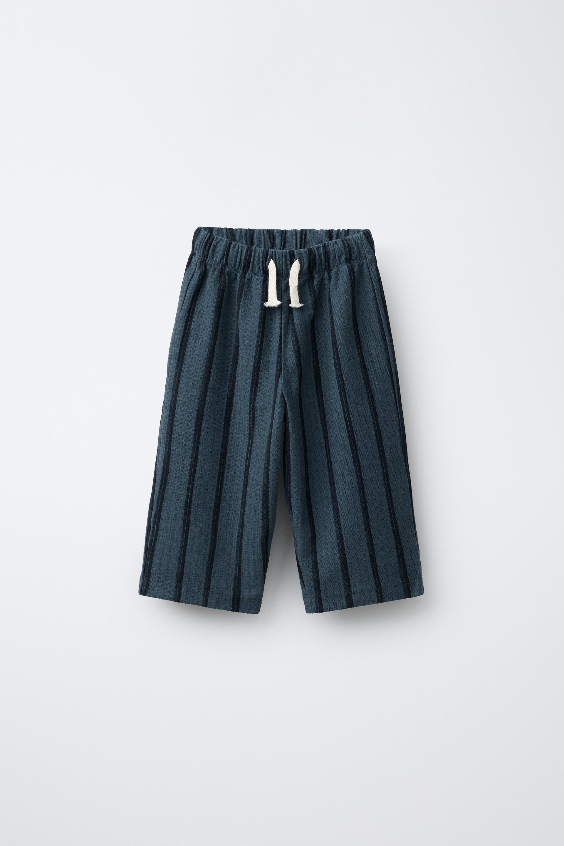 Striped Straight Trousers