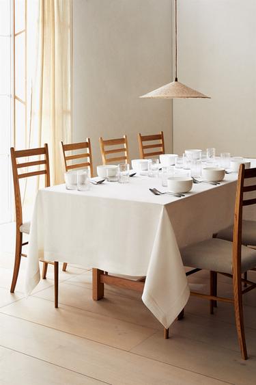 BASIC LINEN TABLECLOTH - White by Zara - Image 6