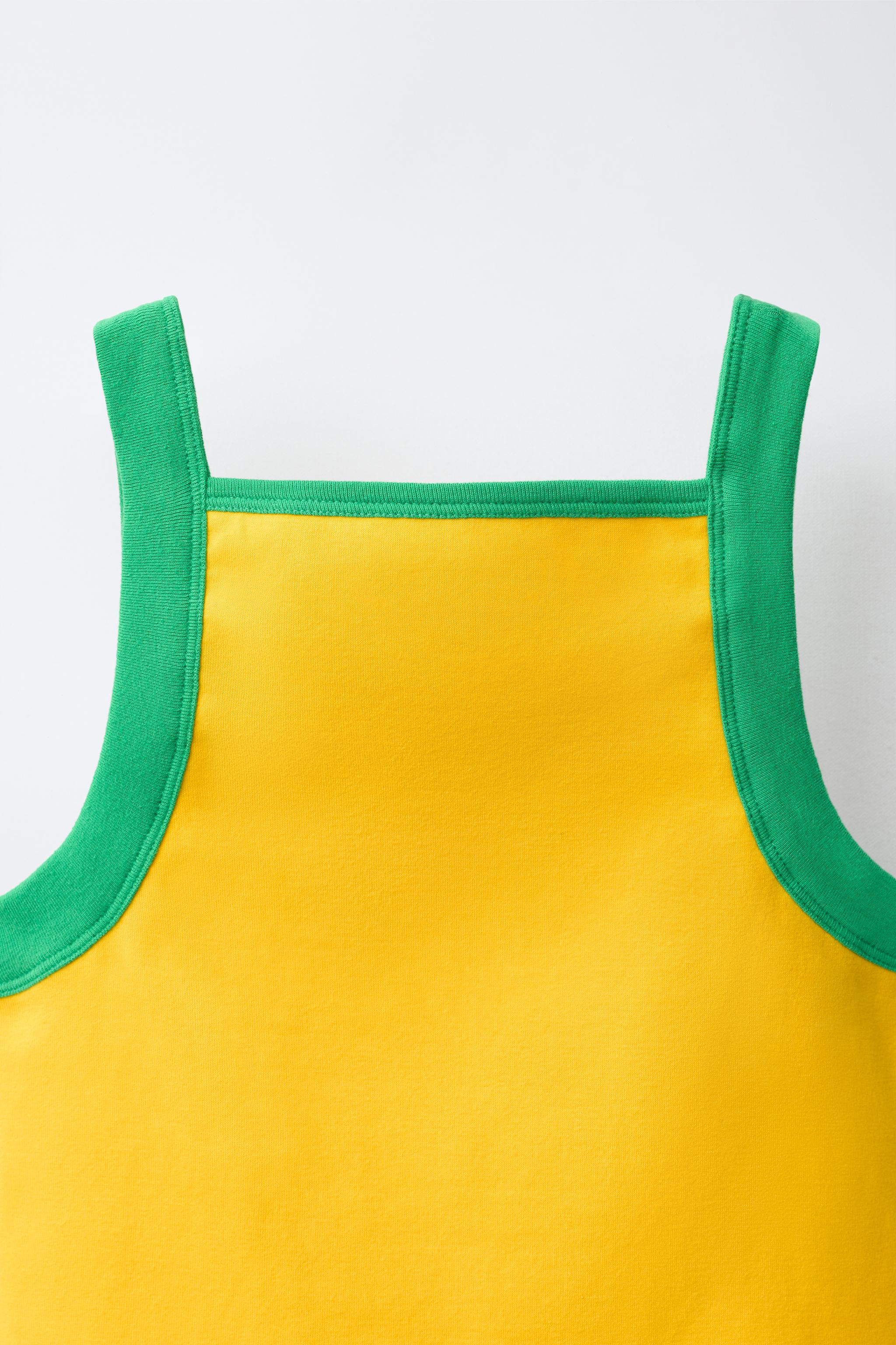 BRAZIL PRINT TOP - Yellow | ZARA United States