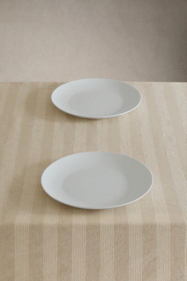 NAPPE LIN LAVÉ À RAYURES - Beige de Zara - Image 1