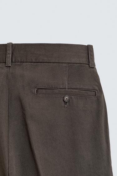 ORIGINS TWILL CHINO TROUSERS - Brown by Zara - Image 9