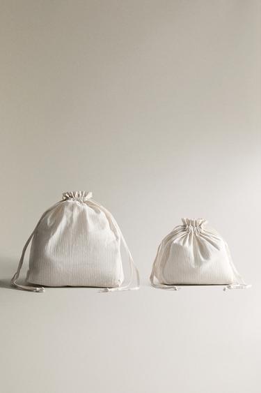 SAC RAYURES CORDON - Écru de Zara