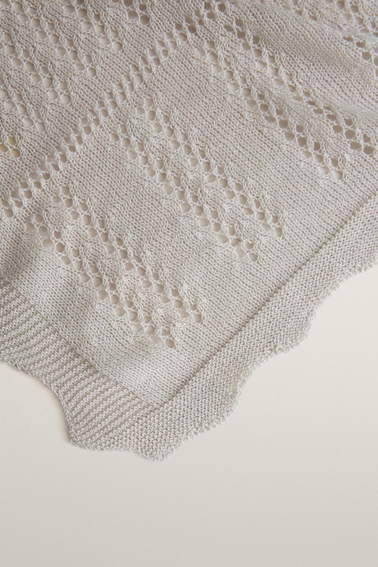 BABY KNIT BLANKET — Gray