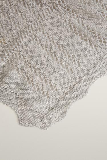 BABY KNIT BLANKET — Gray 2