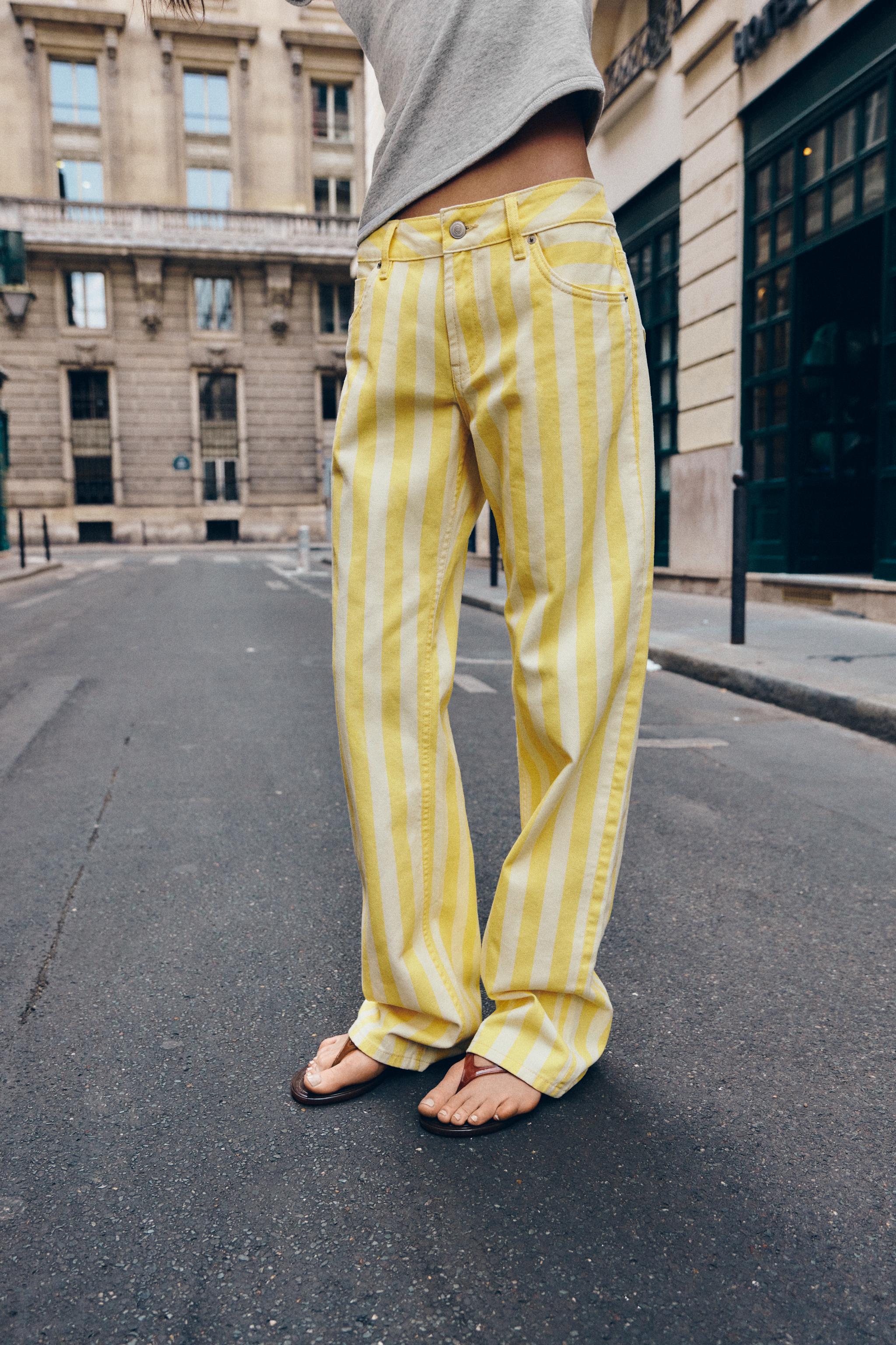 TRF STRAIGHT FIT STRIPED JEANS