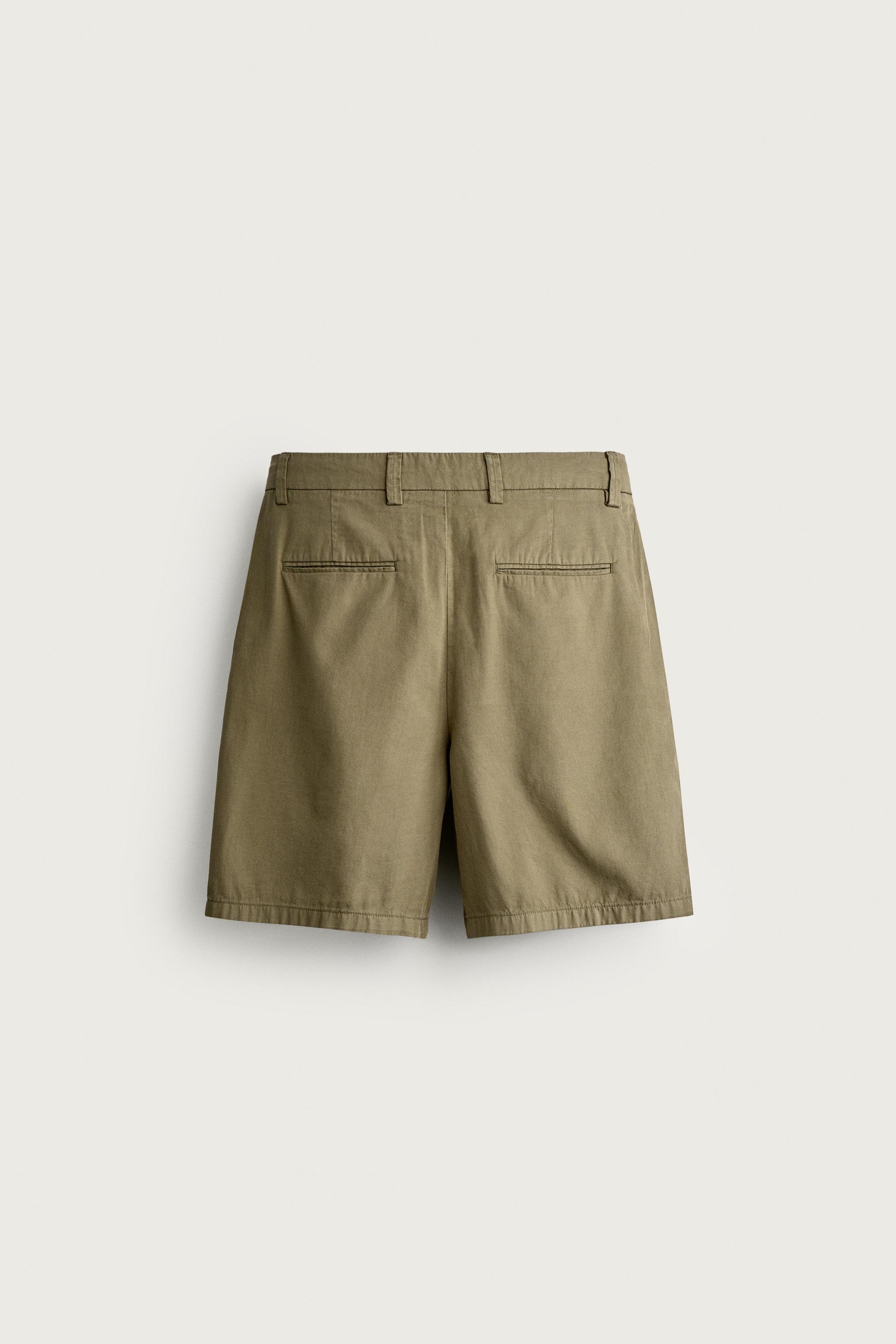 BERMUDA À PLIS REGULAR FIT